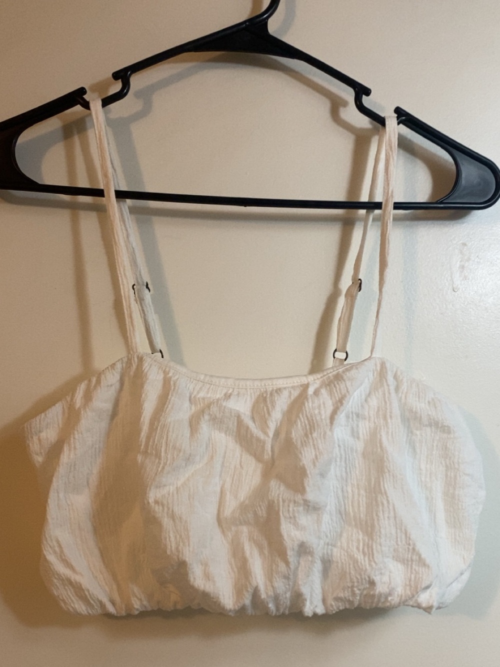 White Cropped Spaghetti Strap Top/ Bandeau